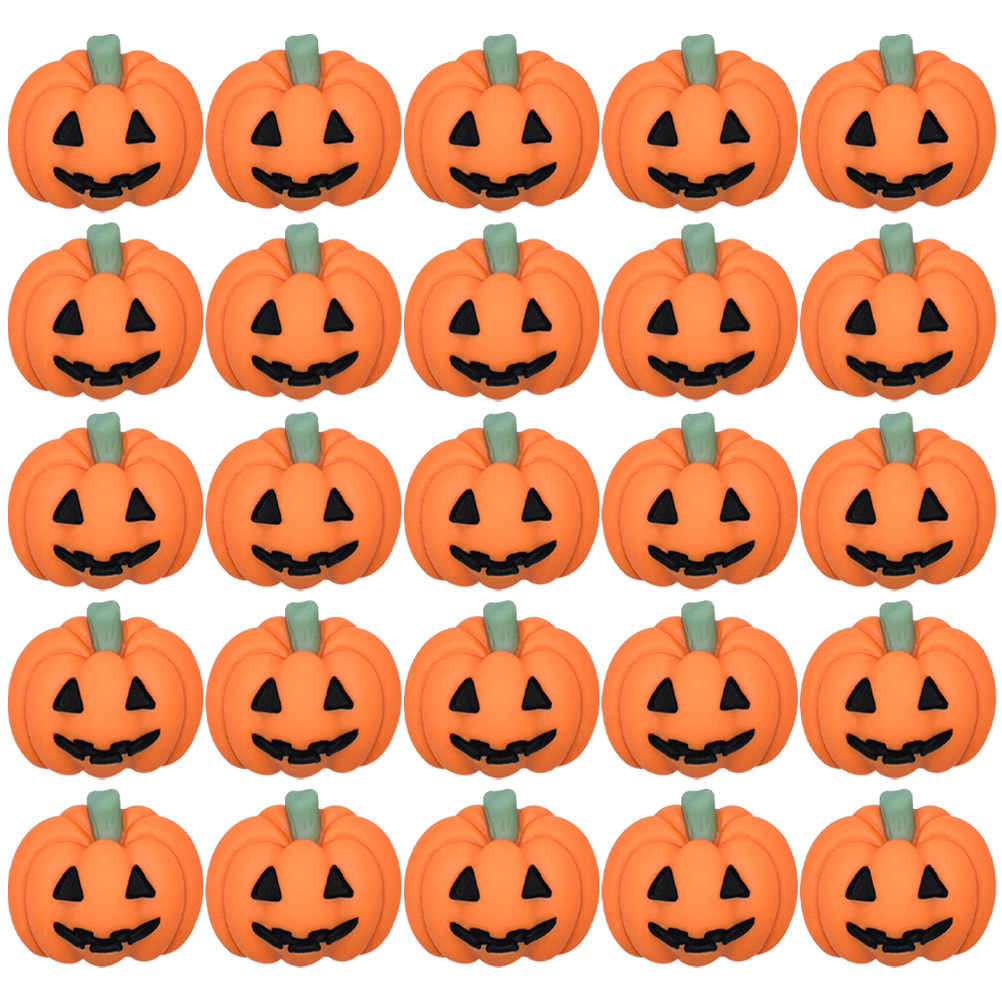 Embellishment Crafts - 50Pcs Tiny Resin Pumpkin Charms Mini