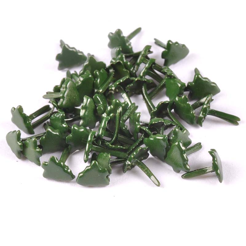50pcs Mini Christmas Tree Brad - Christmas Craft Embellishment 评论和价格