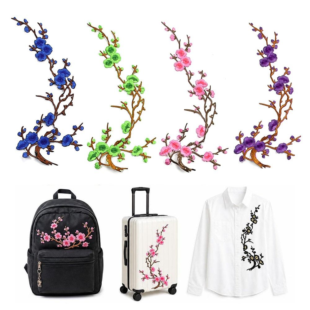 DIY Cherry Blossom Iron On Pat - Applique Patch Flower 评论和价格