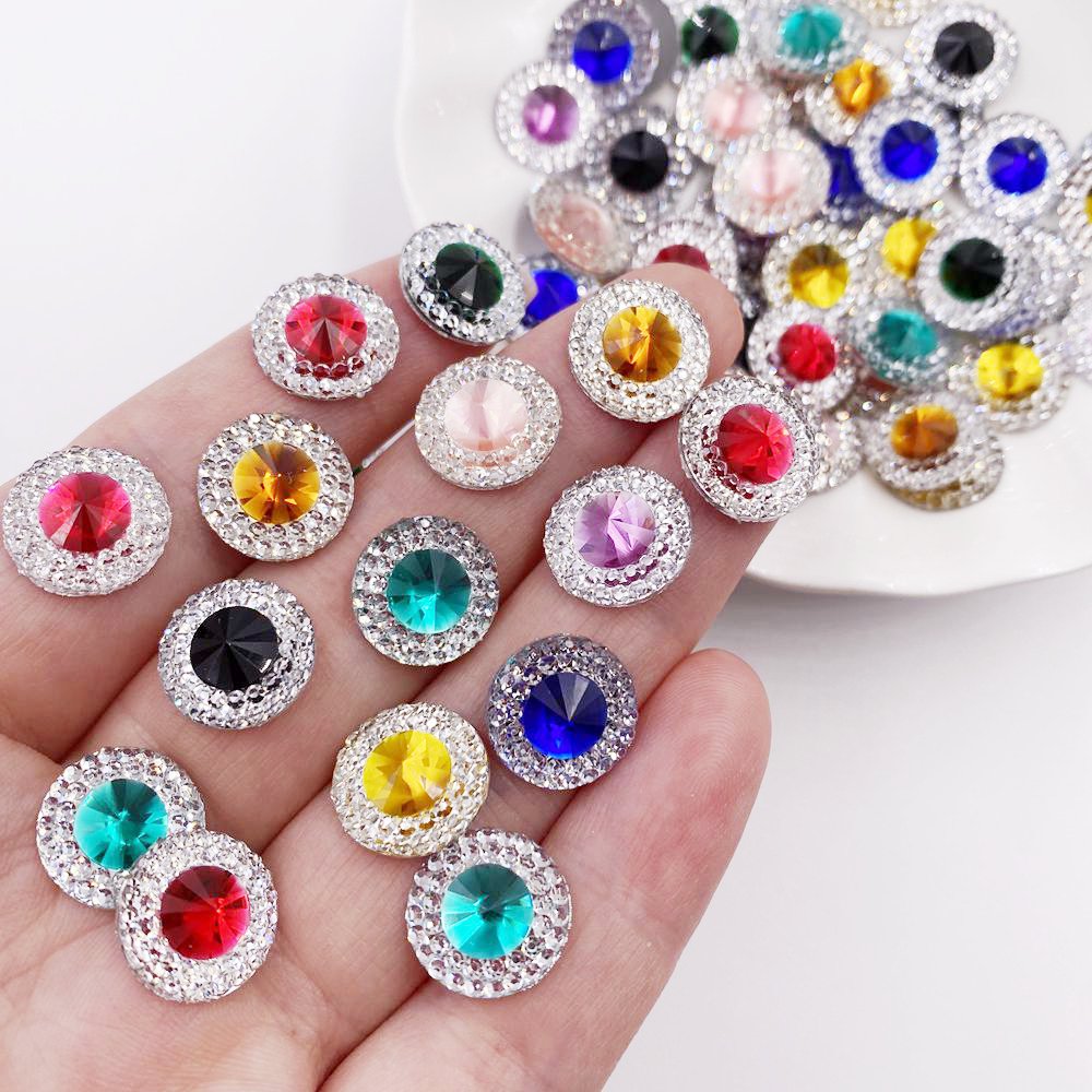 Resin 10/12/16mm Double Color  - Embellishment Glue Craft 评论和价格