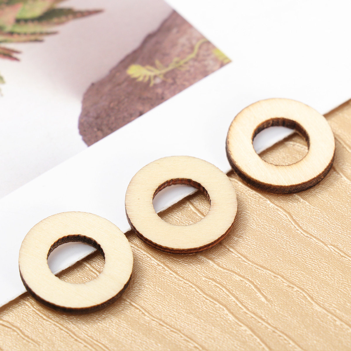 200Pcs Wooden Circle Embellish - Christmas Craft Embellishment 评论和价格