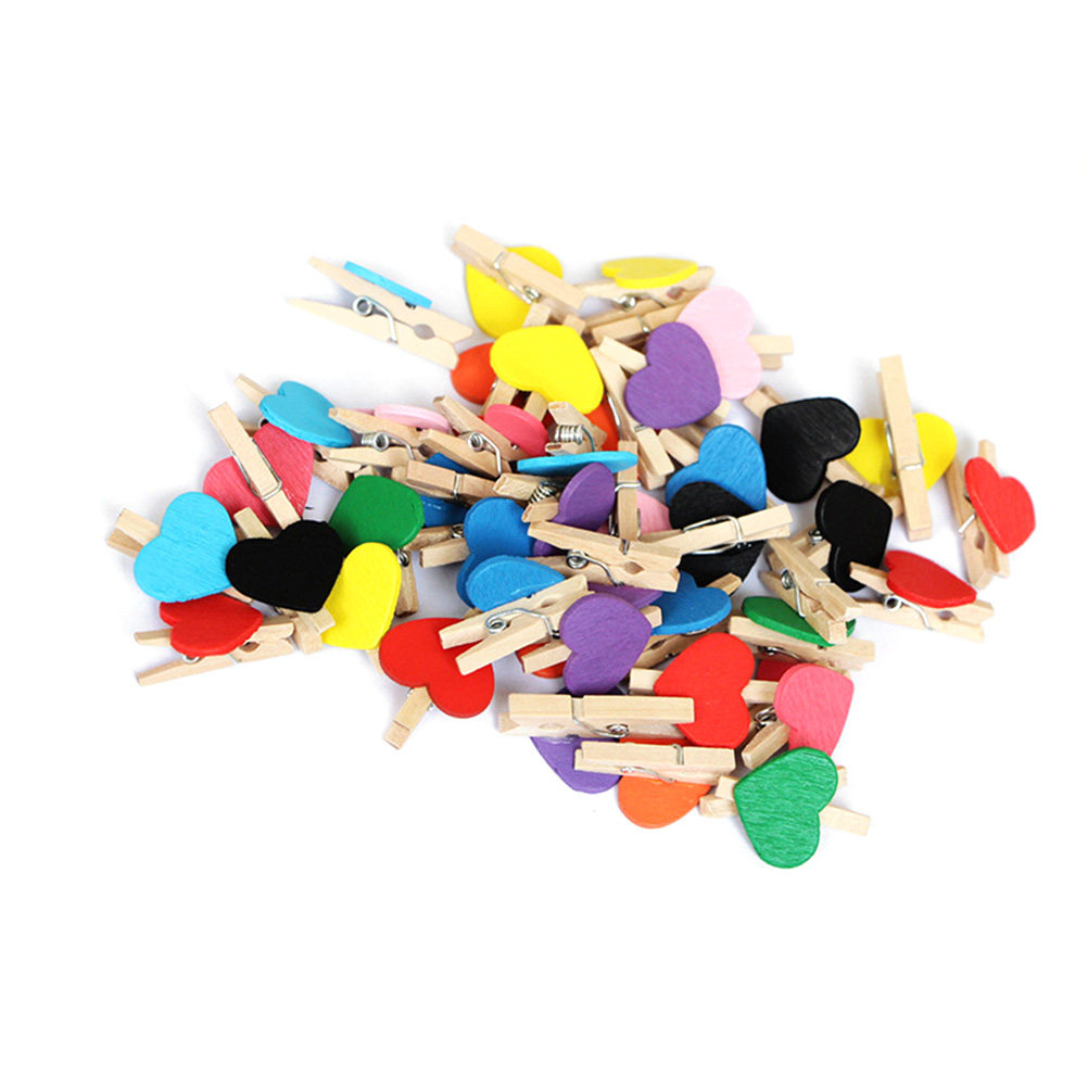 50Pcs Mini Wooden Clothespins  - Christmas Craft Embellishment 评论和价格