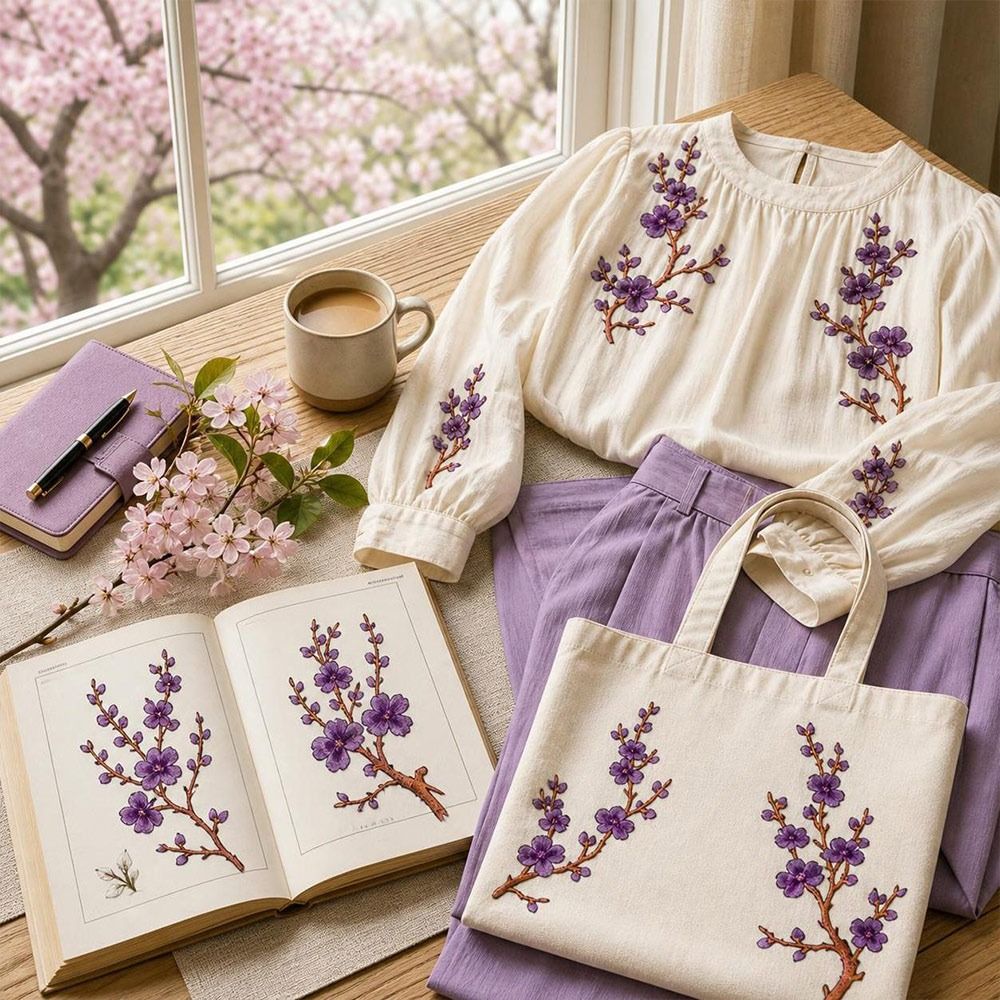 DIY Cherry Blossom Iron On Pat - Applique Patch Flower 评论和价格