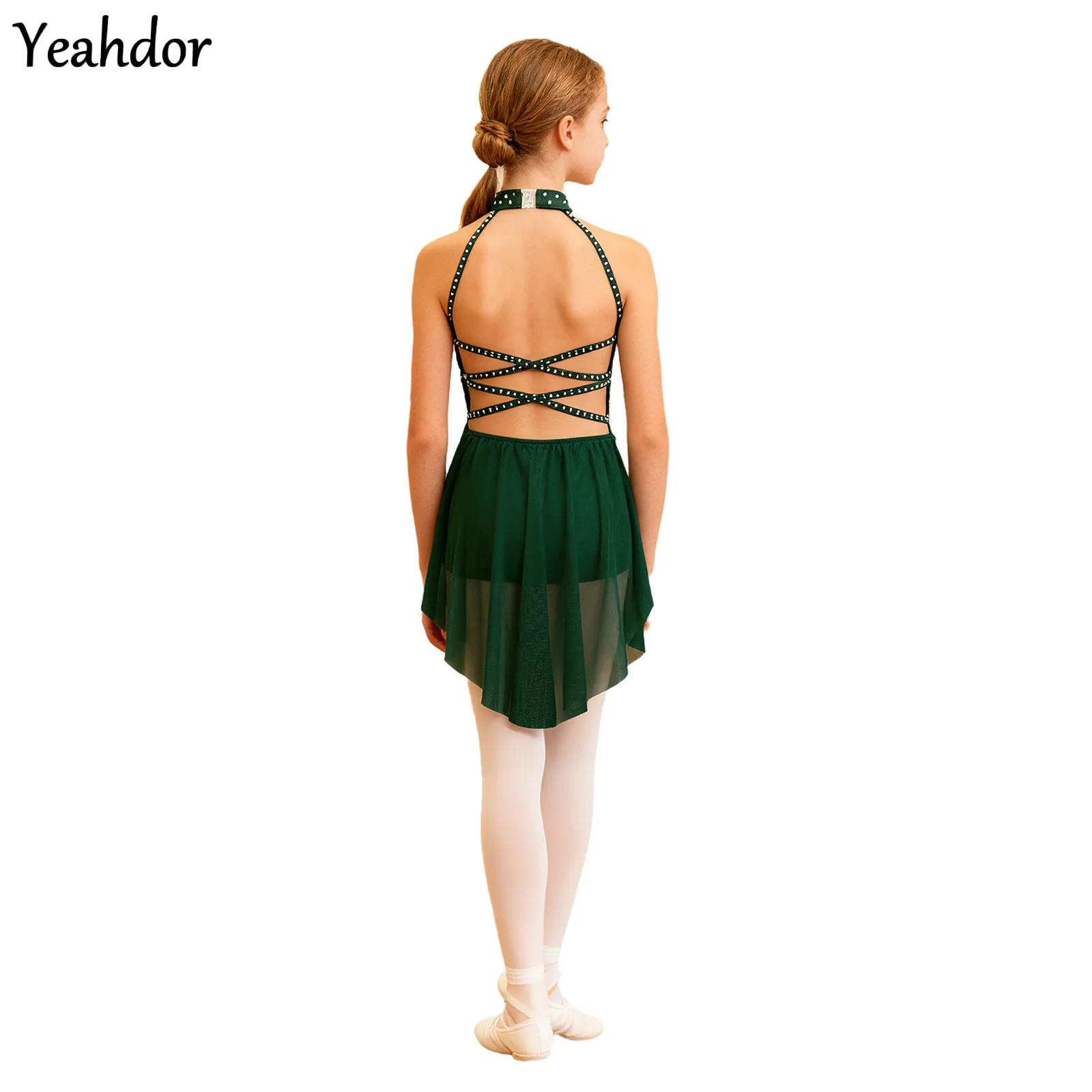 Girls Lyrical Dance Dress Rhin - Rhinestone Banding Trim 评论和价格
